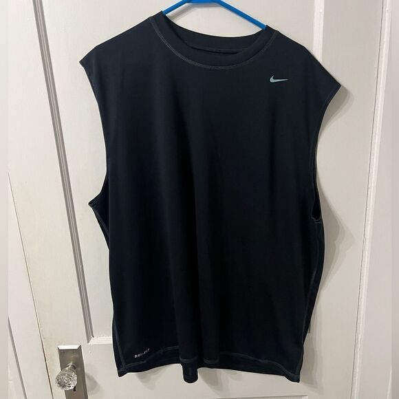 Nike Other - Nike Black Muscle Tees Sleeveless Crew Neck Tank Top